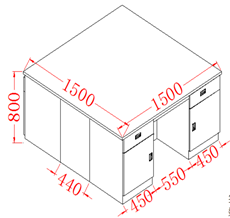 Garantía y vida útil esperada de la mesa de trabajo de laboratorio de acero inoxidable 304 YR06013-10